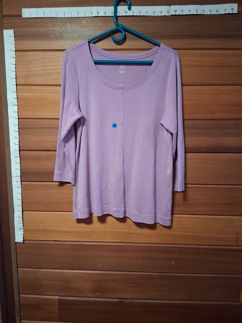 J. Jill Lavender Scoop Neck 3/4 Sleeve Tunic